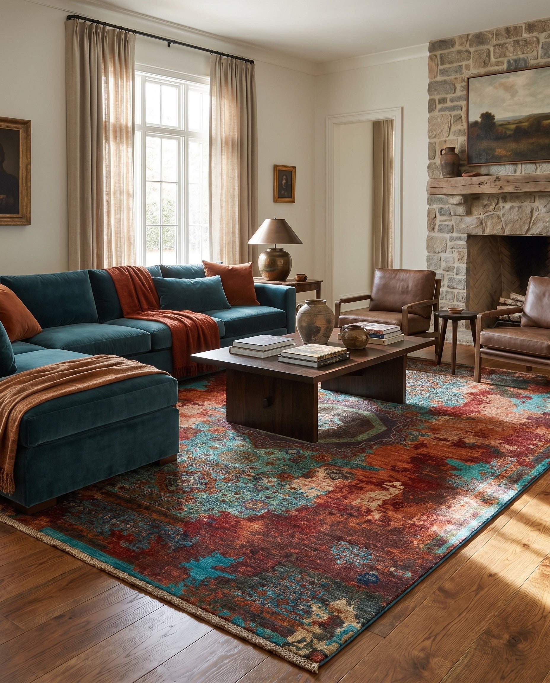 5' 10 x 8' 3 Hand Knotted Mamluk Ziegler Rug