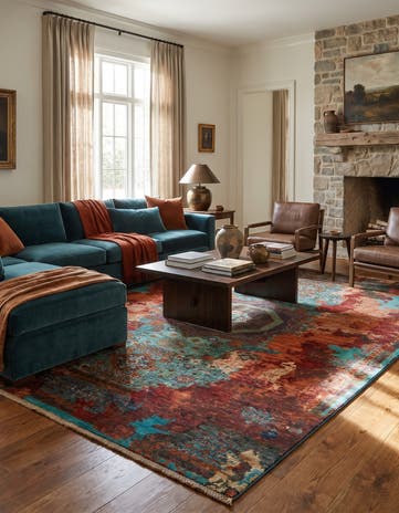 5' 10 x 8' 3 Hand Knotted Mamluk Ziegler Rug
