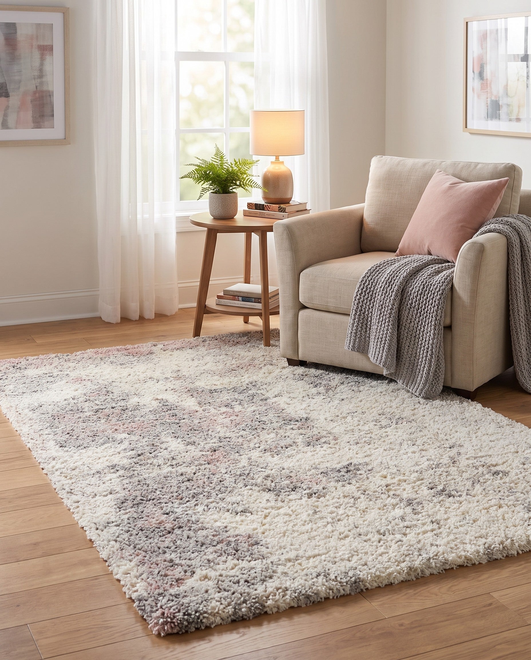Pink Soft Touch Shag Rug