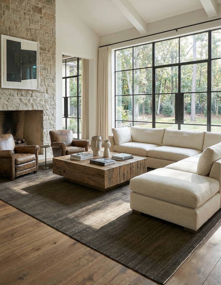 Detail image of 13' 2 x 19' 1 Hand Woven Kilim Afghan Wool Rug