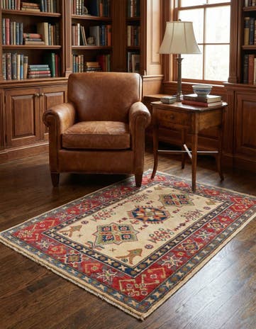 2' 8 x 4' 3 Hand Knotted Kazak Rug