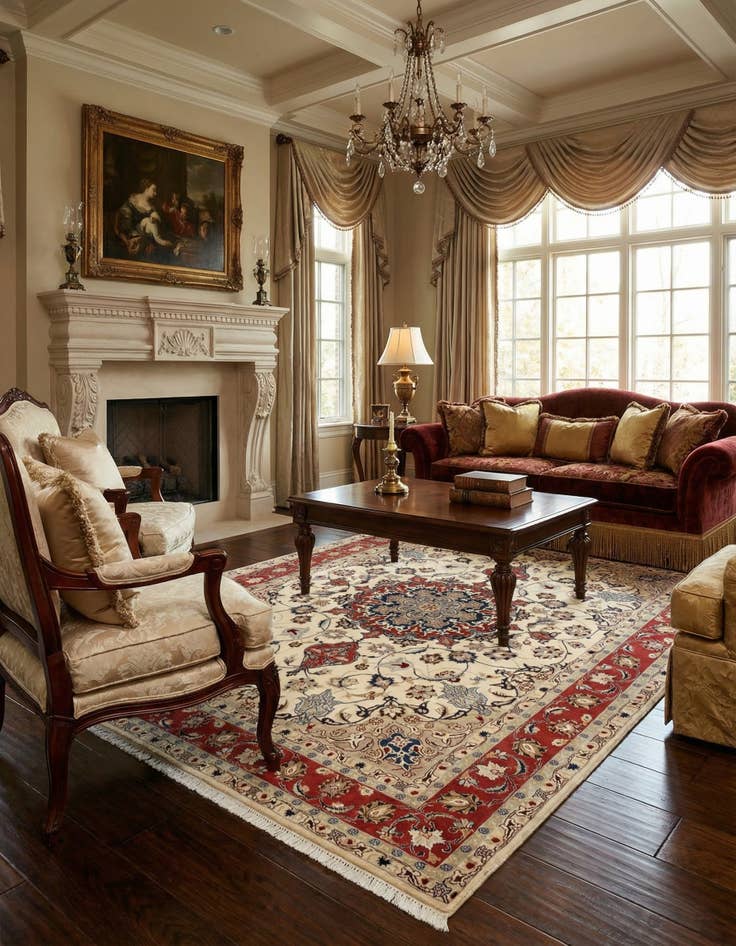 Detail image of 4' 11 x 6' 9 Tabriz Rug