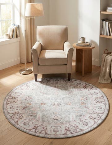 Pearl Mint Yara Round Rug
