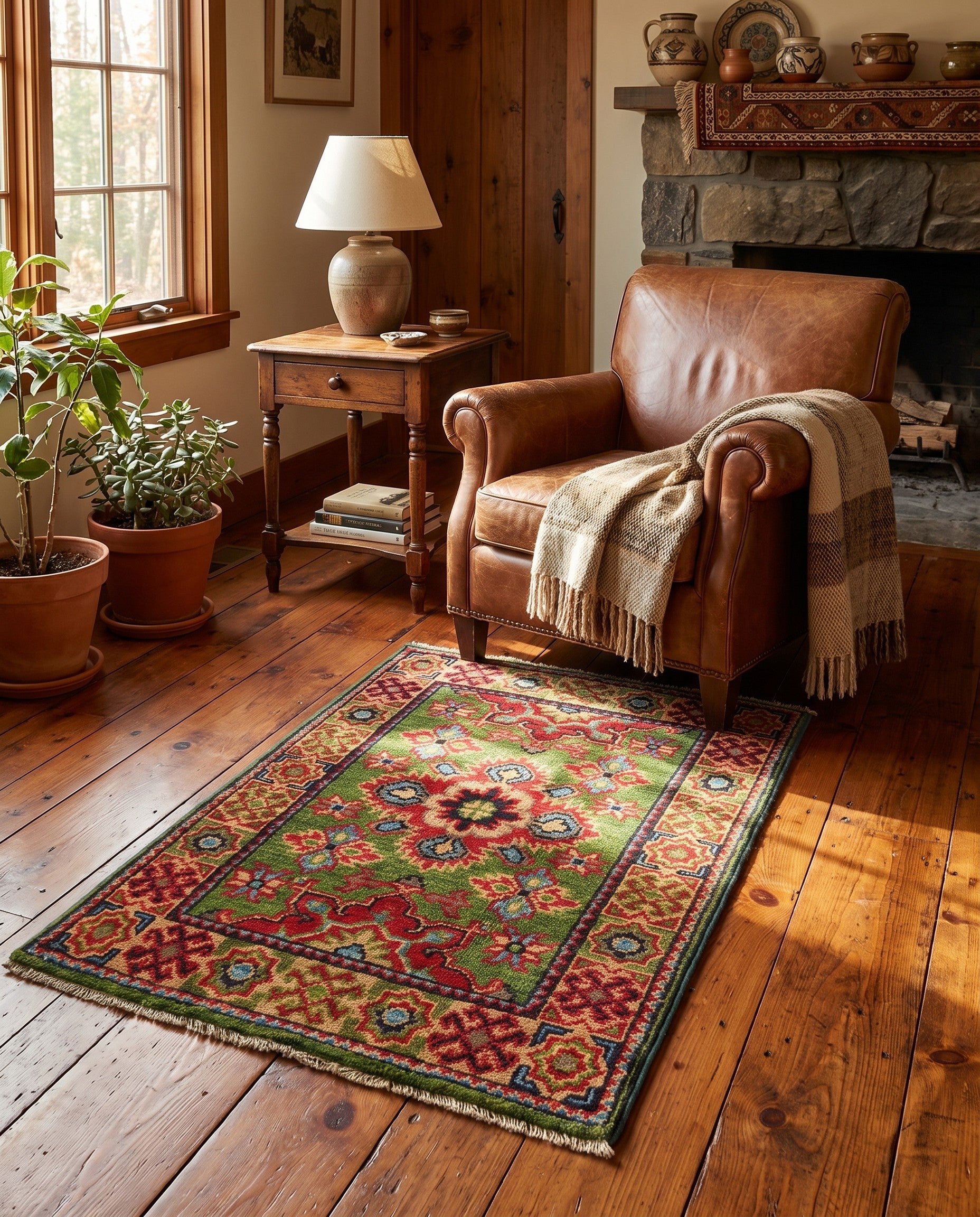 2' x 2' 11 Hand Knotted Kazak Rug