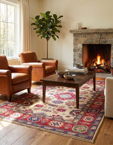 3' 11 x 6' 3 Hand Knotted Kazak Rug
