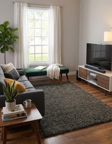 Graphite Gray Comfort Solid Shag Rug