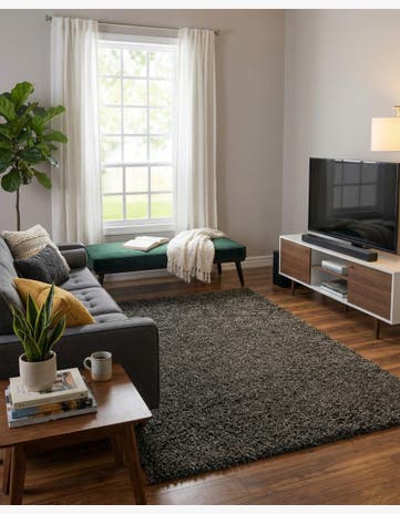 Graphite Gray Comfort Solid Shag Rug