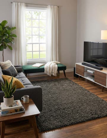 Graphite Gray Comfort Solid Shag Rug