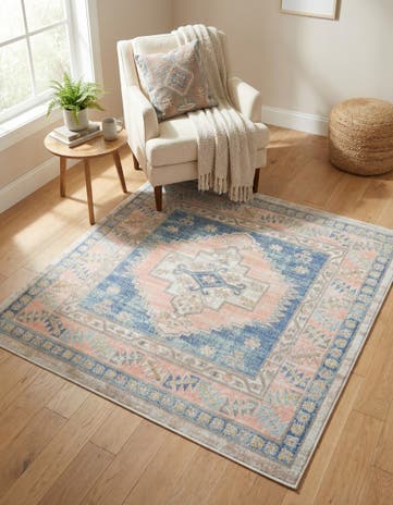 French Blue Whitney Square Rug