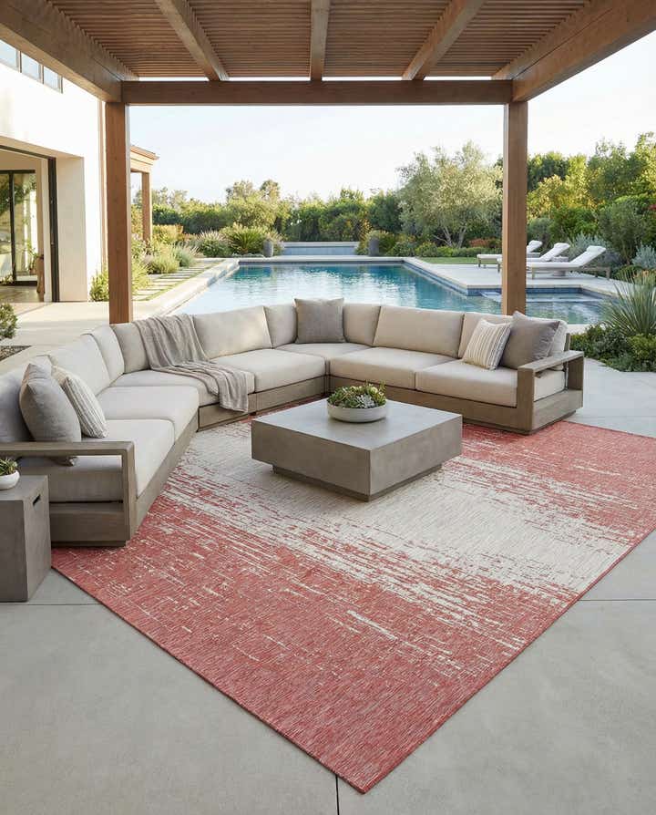 13' x 13' Easy-Clean Modern Indoor / Outdoor Square Rug