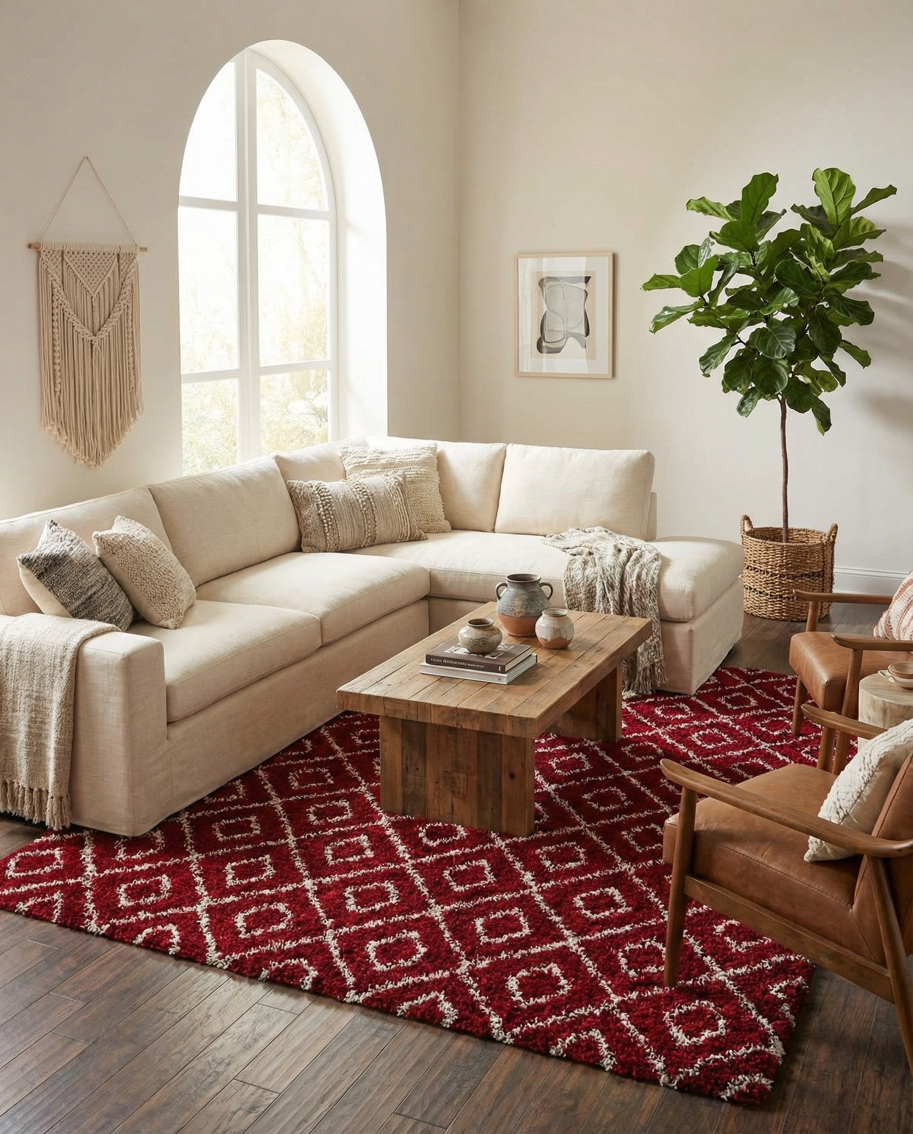 10' x 10' Trellis Shag Square Rug