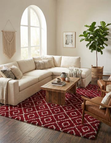 10' x 10' Lattice Shag Square Rug