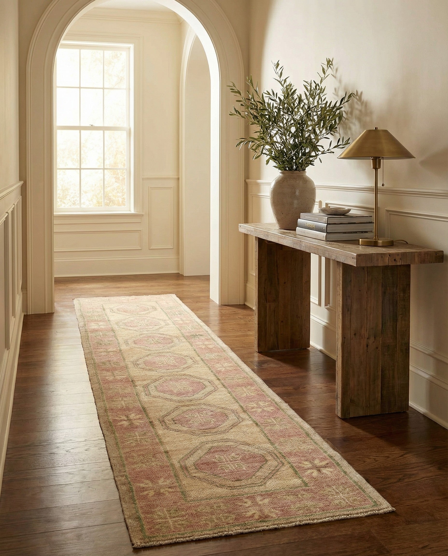 2' 9 x 10' 10 Hand Knotted Oushak Wool Runner Rug