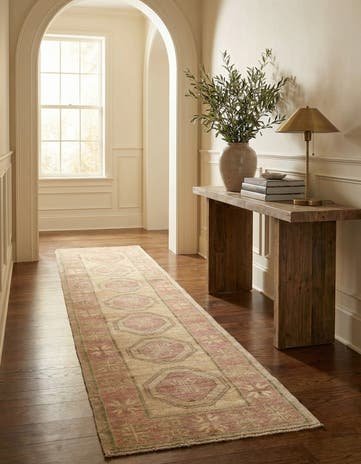 2' 9 x 10' 10 Hand Knotted Oushak Wool Runner Rug