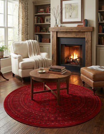 4' 1 x 4' 1 Bokhara Round Rug