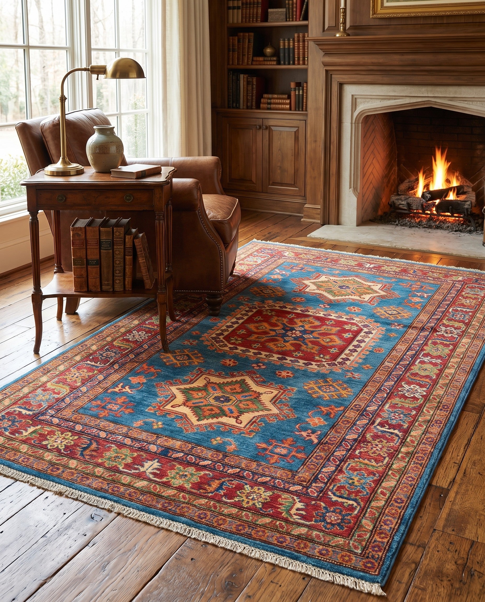 3' 9 x 6' 9 Hand Knotted Kazak Rug
