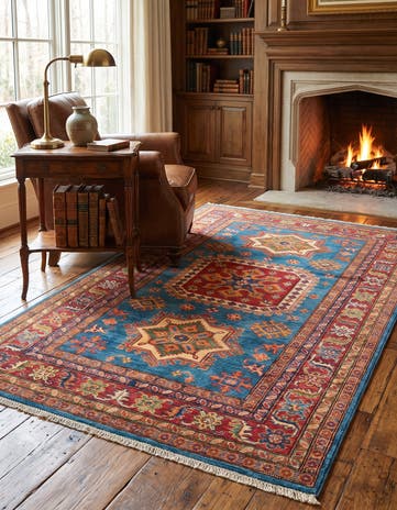 3' 9 x 6' 9 Hand Knotted Kazak Rug
