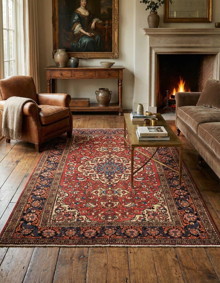 Detail image of 4' 11 x 7' 3 Bachtiar Rug