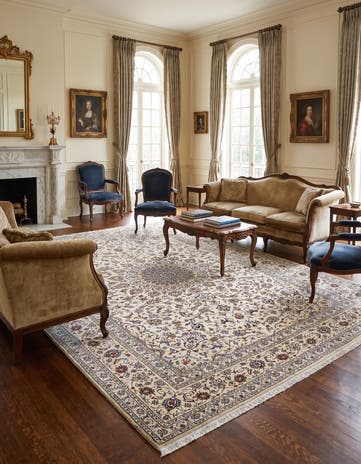 9' 5 x 13' Kashan Wool Rug