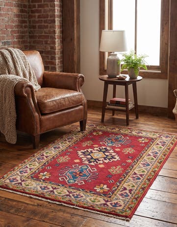 2' 9 x 4' 3 Hand Knotted Kazak Rug