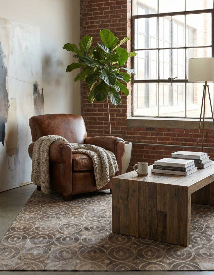 Detail image of 4' x 5' 10 Cowhide Rug