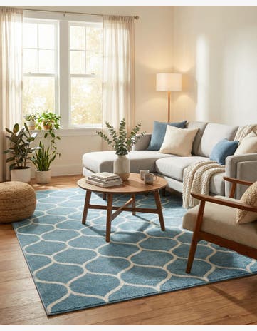 5' 3 x 8' Trellis Frieze Rug