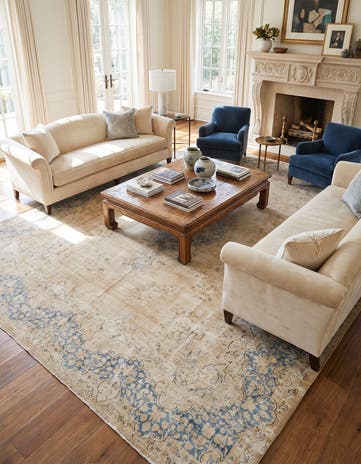 9' 11 x 12' 8 Vintage Royal Wool Rug