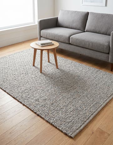 4' 1 x 6' 1 Hand Woven Lattice Wool Rug