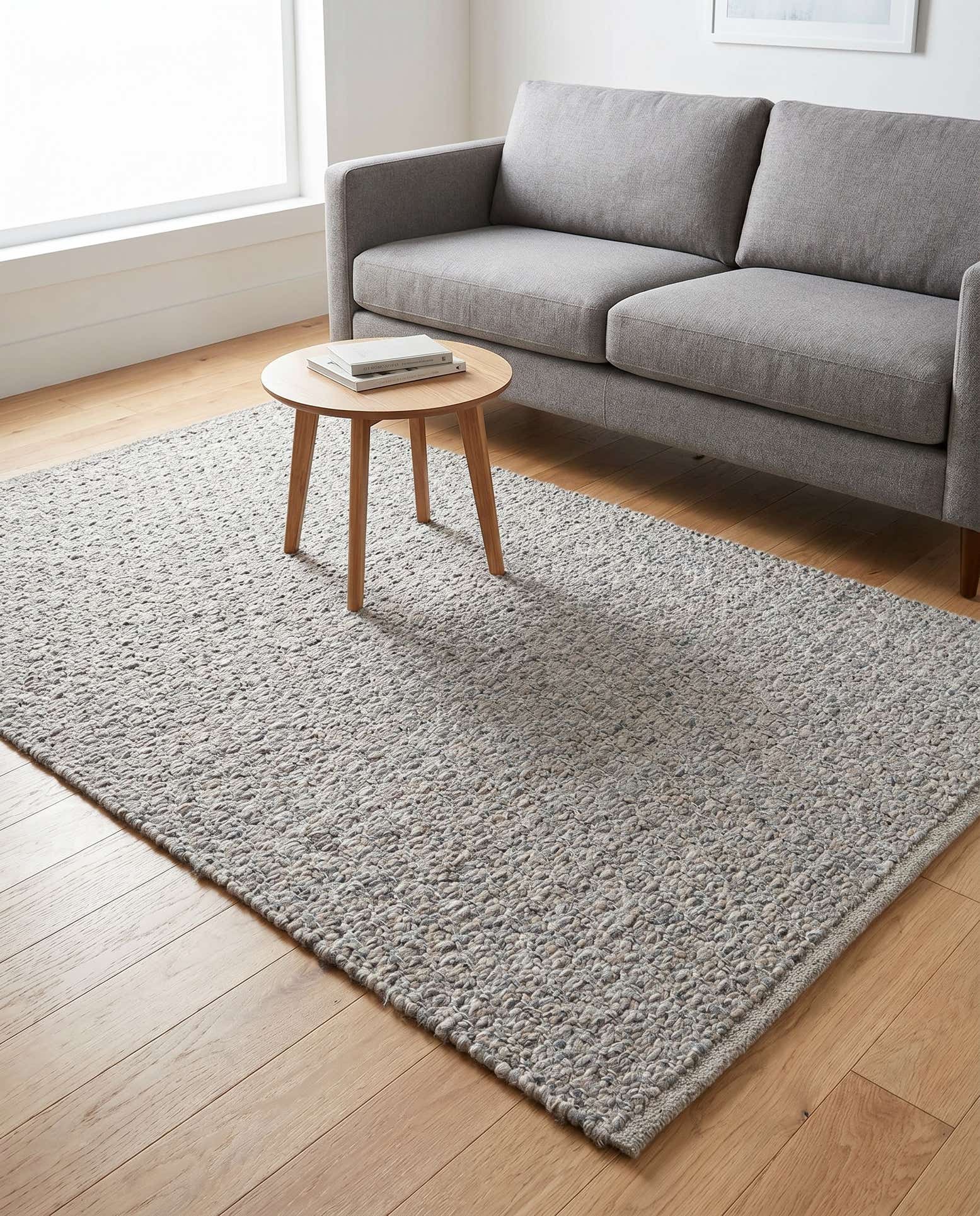 4' 1 x 6' 1 Hand Woven Lattice Wool Rug