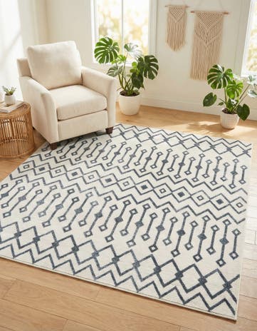 5' 3 x 5' 3 Bohemian Trellis Square Rug