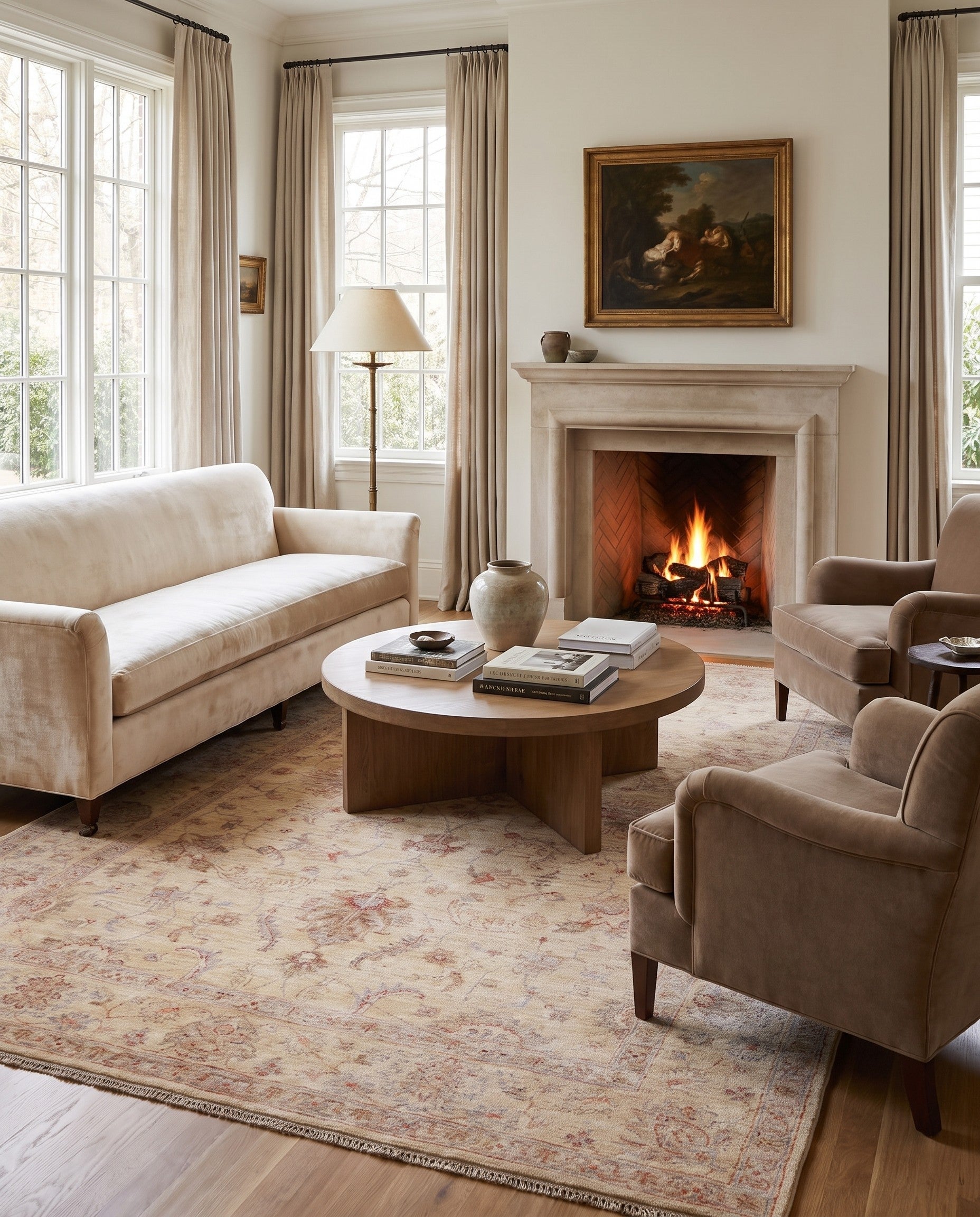 5' 7 x 8' 2 Hand Knotted Ziegler Rug