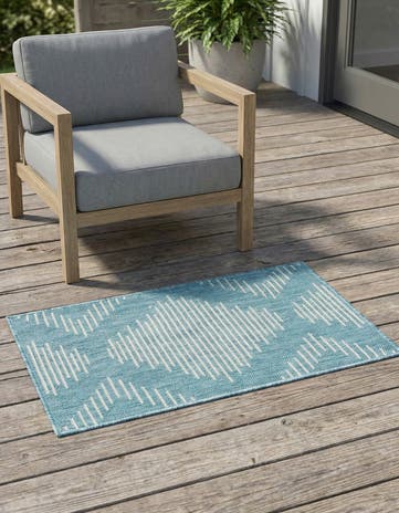2' x 3' Easy-Clean Modern Indoor / Outdoor Rug