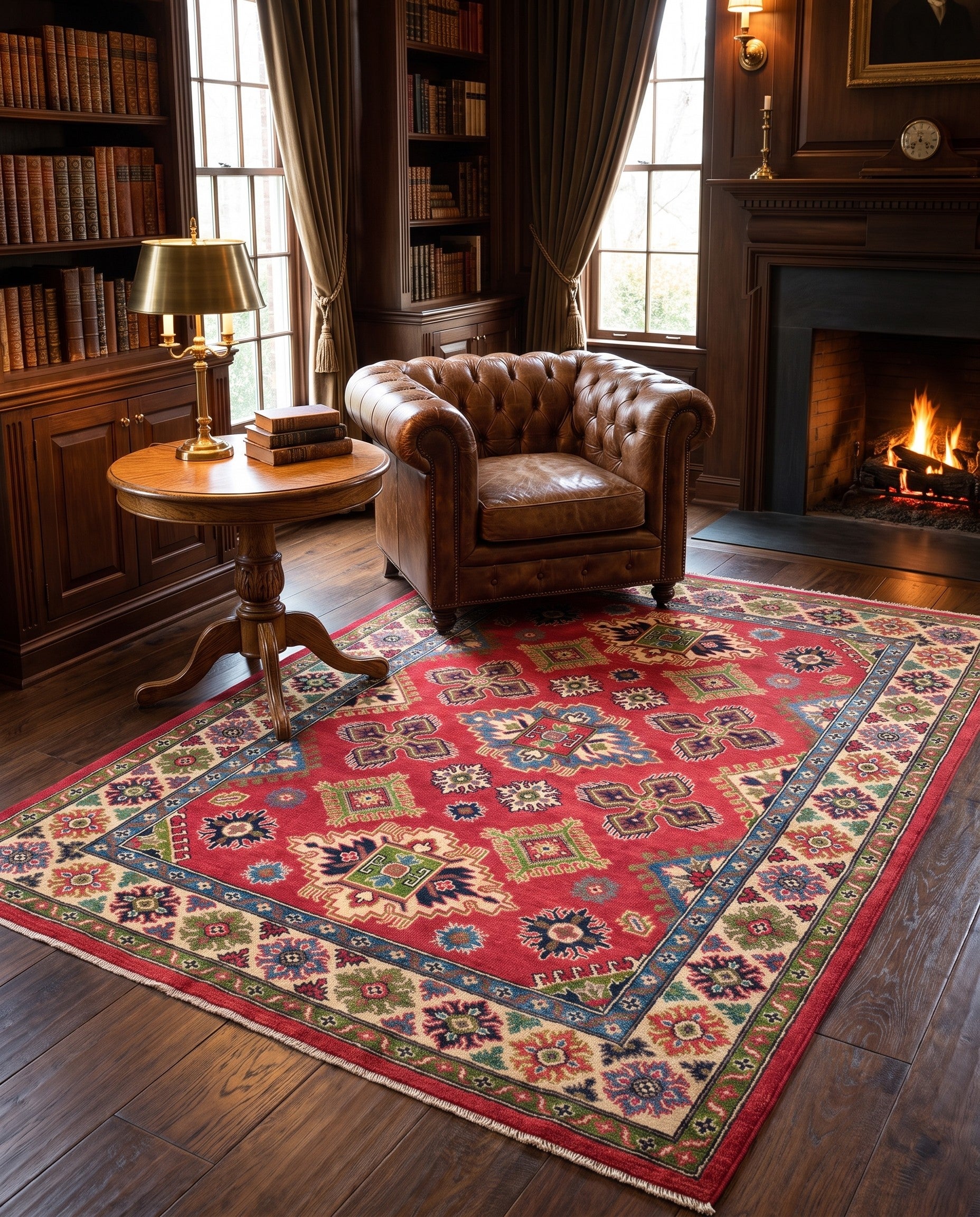 4' 10 x 6' 8 Hand Knotted Kazak Rug