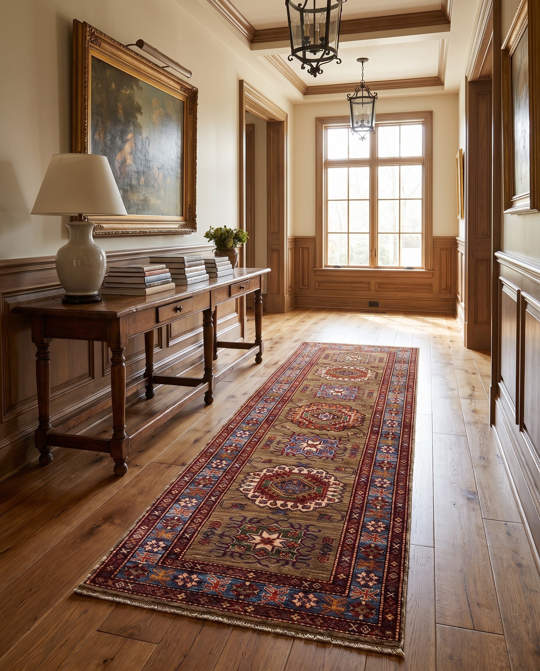 2' 11 x 9' 1 Hand Knotted Kazak Runner Rug