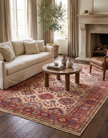 190cm x 285cm Hand Knotted Kazak Rug