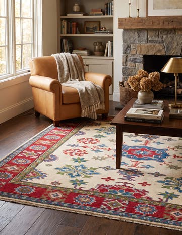 5' 1 x 6' 11 Hand Knotted Kazak Rug