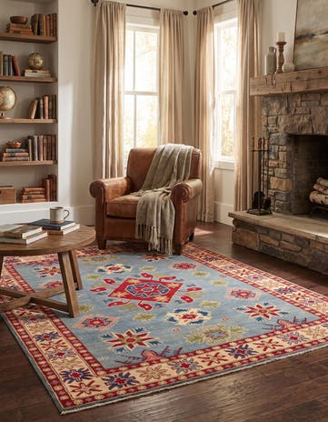5' 2 x 6' 7 Hand Knotted Kazak Rug