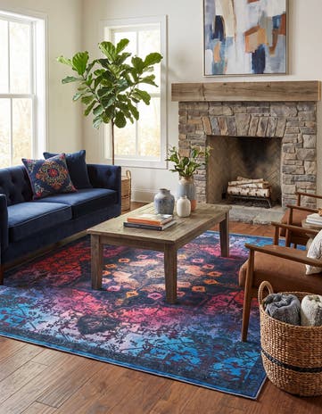 7' 3 x 7' 3 Washable Francesca Square Rug