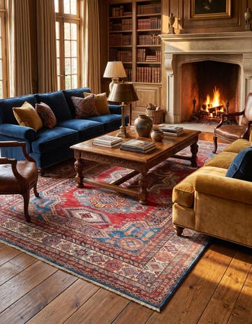 6' 8 x 9' 11 Hand Knotted Kazak Rug