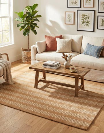 4' 1 x 6' 1 Jill Zarin Striped Wool Rug
