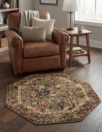 Green Saturn Octagon Rug