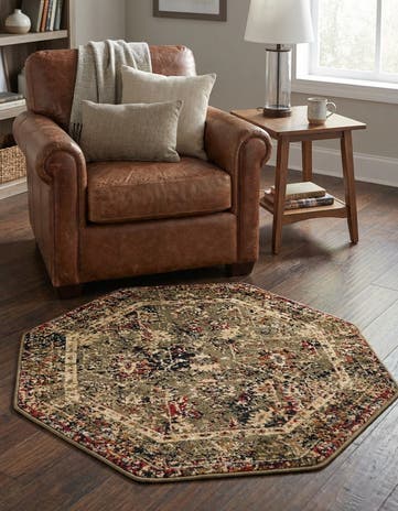 Green Saturn Octagon Rug