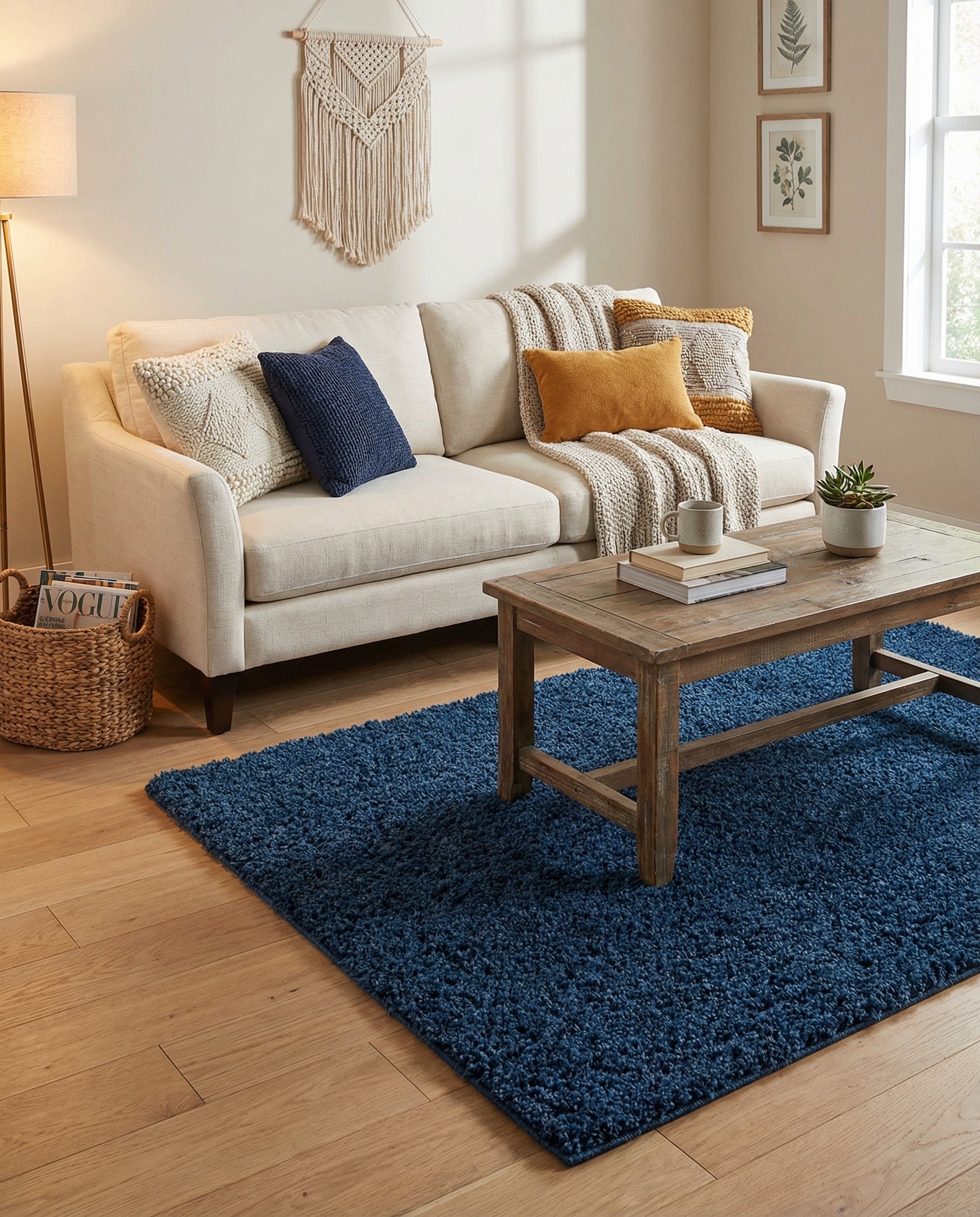 4' x 6' Solid Shag Rug