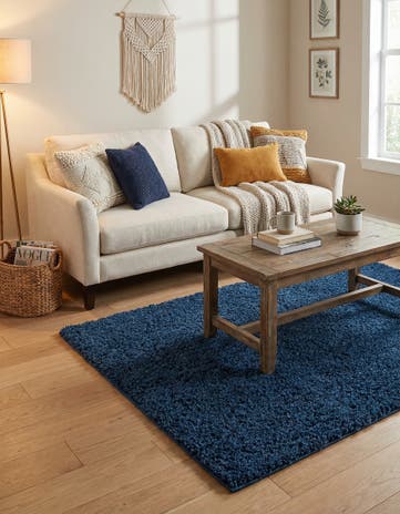 4' x 6' Solid Shag Rug