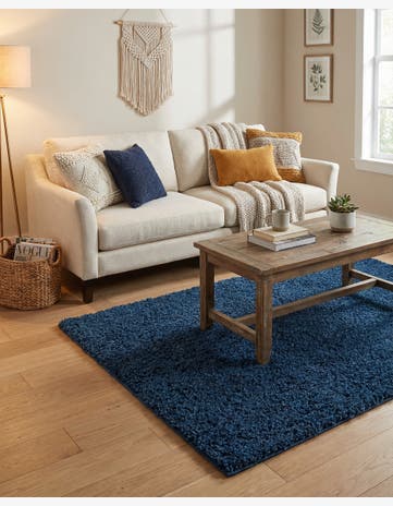 4' x 6' Solid Shag Rug