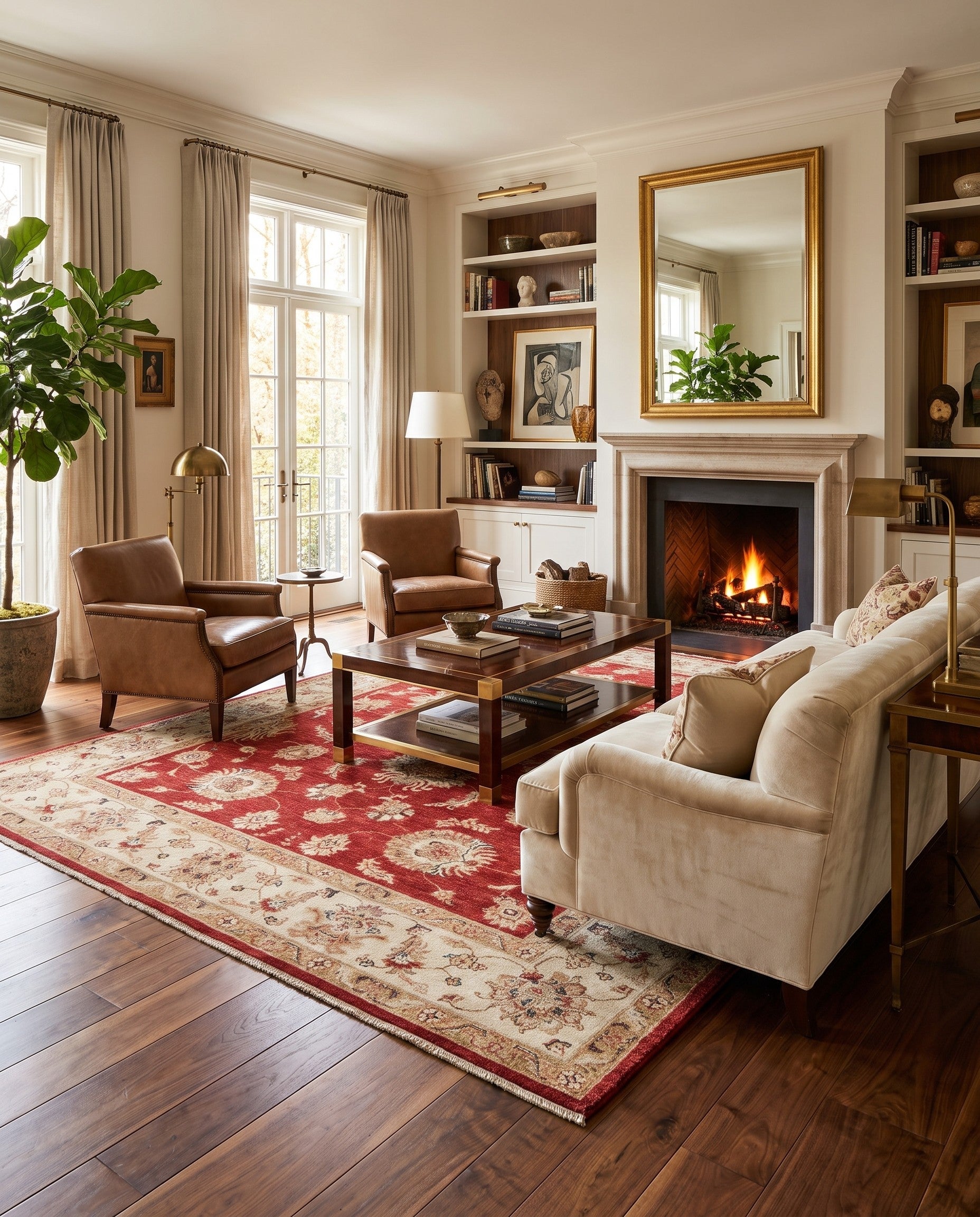 6' 9 x 10' 2 Hand Knotted Ziegler Rug