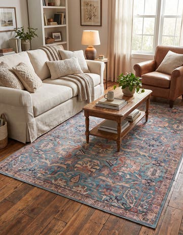5' 3 x 8' Washable Nostalgia Rug