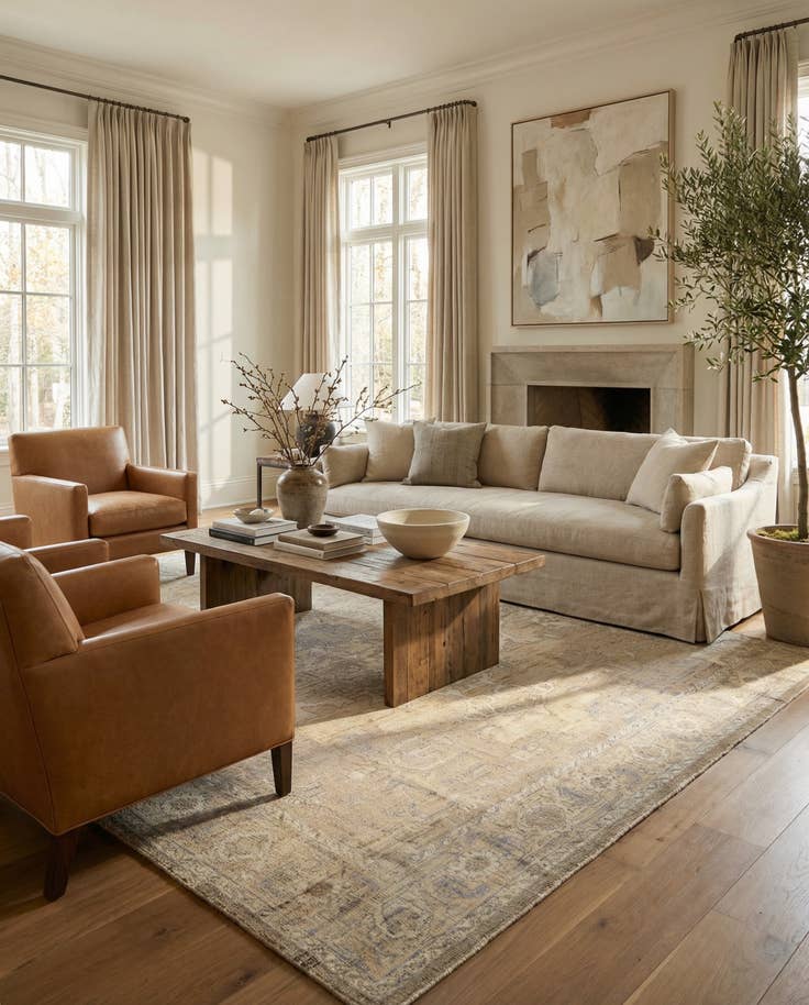 Detail image of 9' x 12' 4 Hand Knotted Oushak Wool Rug