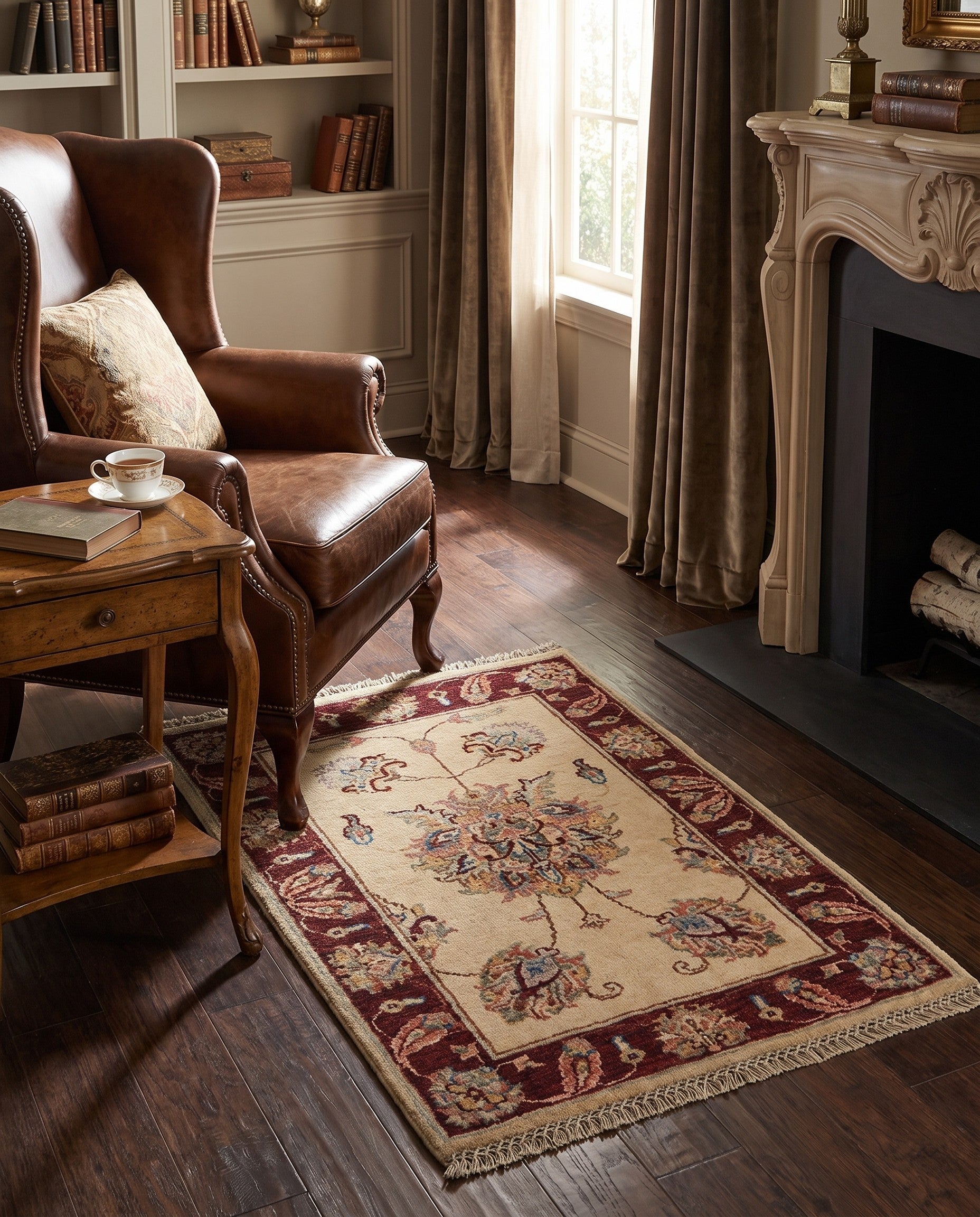 2' x 3' Hand Knotted Ziegler Rug