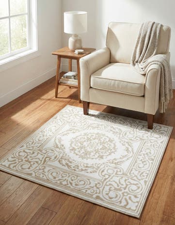 Snow White Hermitage Square Rug